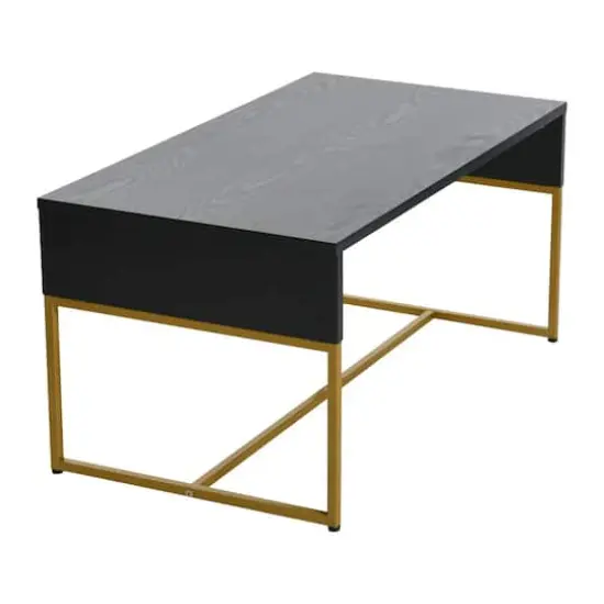 Household Essentials 59" Wrap Coffee Table Black {5}