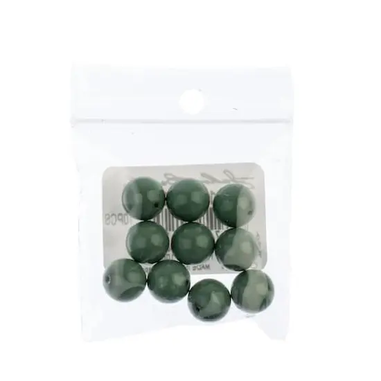 Preciosa Maxima Gemcolor 10mm Glass Pearls, 10ct. Sage {3}