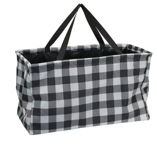 Household Essentials Krush&reg; Black & White Canvas Utility Tote {3}