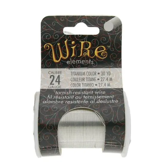 The Beadsmith&reg; Wire&trade; Elements 24 Gauge Tarnish-Resistant Wire Titanium {1}