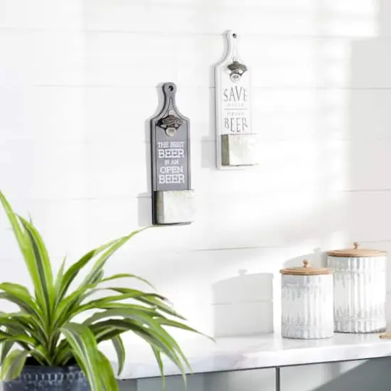 Set of 2 Multi Colored Metal Farmhouse Sign Wall Decor, 5" x 16" {10}