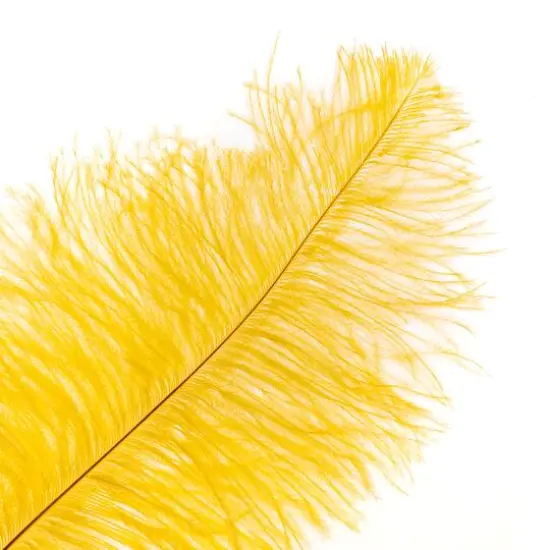 John Bead 11"-13" Ostrich Drab Feather Yellow {3}