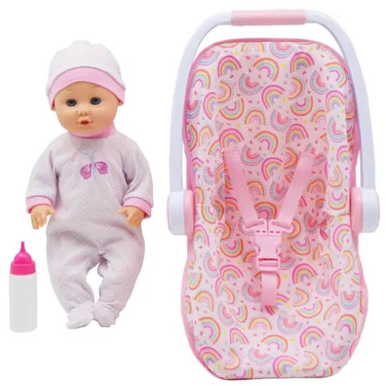 Dream Collection 16" Baby Doll with Toy Carrier {1}