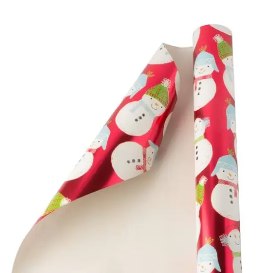 JAM Paper Cozy Snowmen Gift Wrap {3}