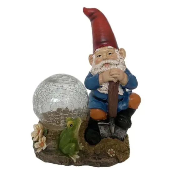 9" Solar Garden Gnome {1}