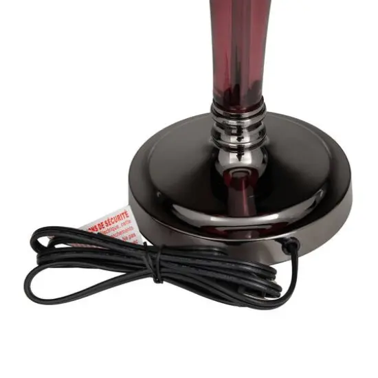 Red Velvet Glam Table Lamp, 27" x 13" x 13" {7}