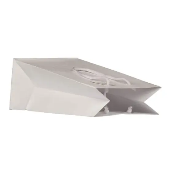 JAM Paper Medium Gift Bags with Rope Handles, 3ct. White Matte {5}