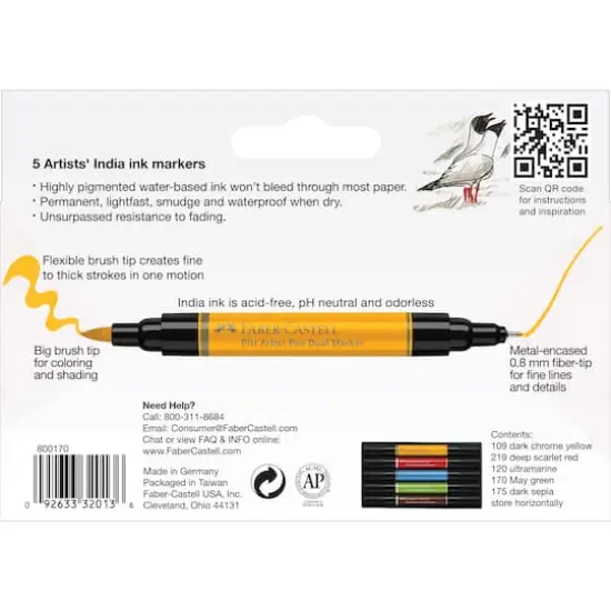 Faber-Castell&reg; Pitt Artist Pen&reg; Dual Markers Basic Tones {5}
