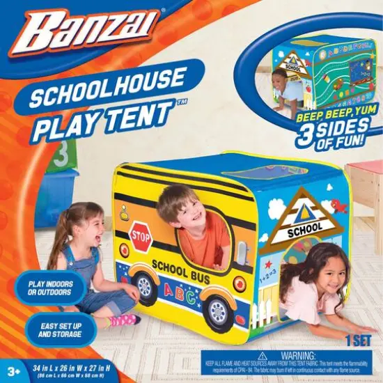 Banzai My Little School House Play Tent {9}