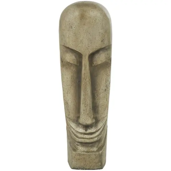 37" Gray Face Totem Sculpture {4}