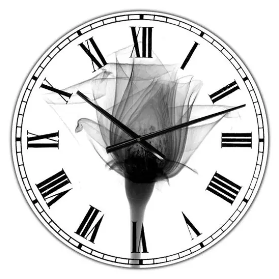 Designart 'Rose #10 X-Ray Large Cottage Wall Clock {1}