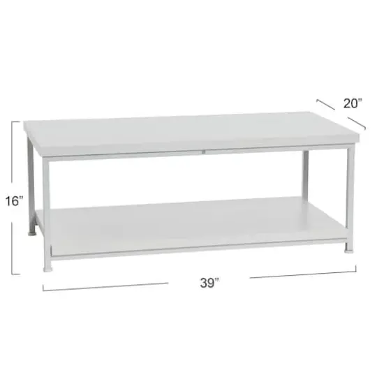 Household Essentials 39" Jamestown Coffee Table White {4}