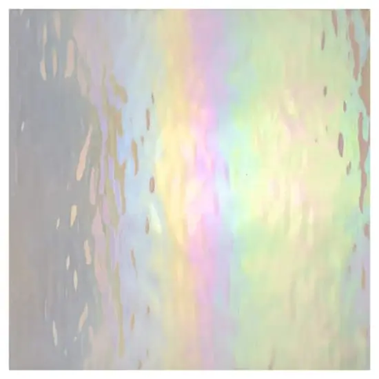 Oceanside Compatible&trade; 12" x 12" Clear Waterglass&reg; Fusible Iridescent Glass Sheet {1}