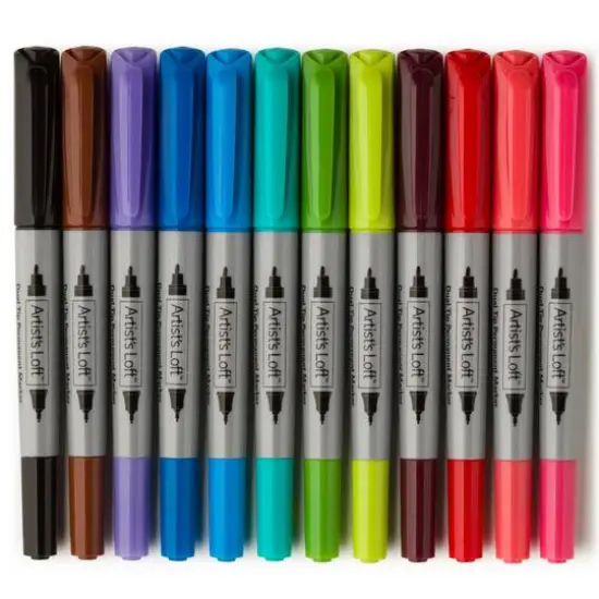 24 Color Dual Tip Permanent Markers by Artist's Loft&trade; {6}