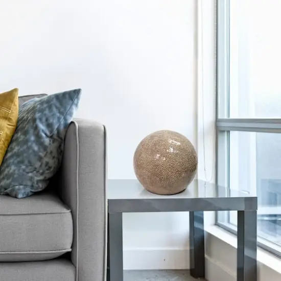 Simple Designs 7.7" Mosaic Stone Ball Table Lamp Champagne {5}