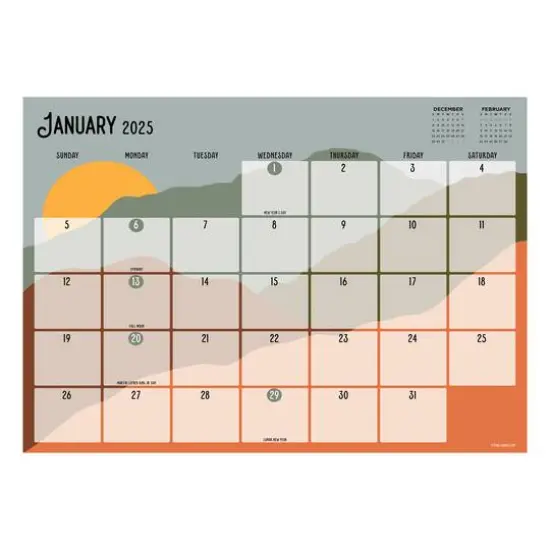 TF Publishing Medium 2025 Landscapes Monthly Blotter Desk Pad Calendar {1}