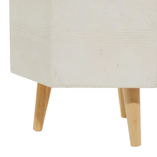 Contemporary Polystone Planter Set White {5}