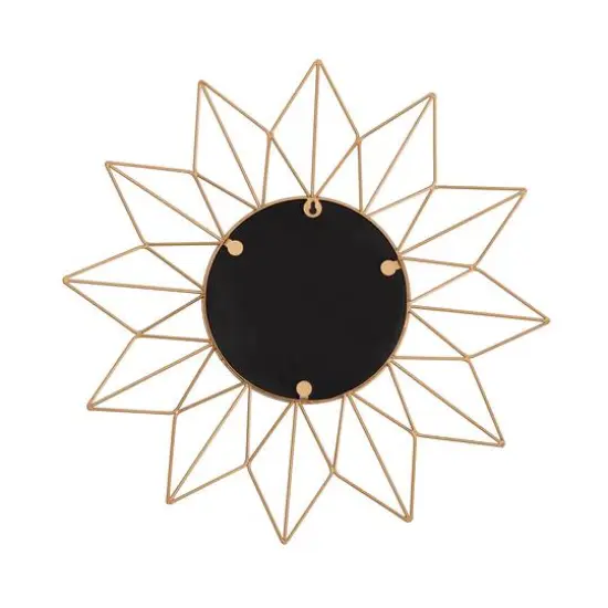 Habitat Decor 24" Narci Gold Floral Wall Mirror {6}