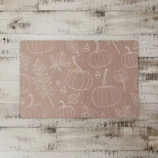 Dusty Rose Fall Pattern Floor Mat {3}