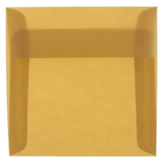 JAM Paper 8.5" x 8.5" Translucent Vellum Invitation Envelopes, 25ct. Earth Brown {1}