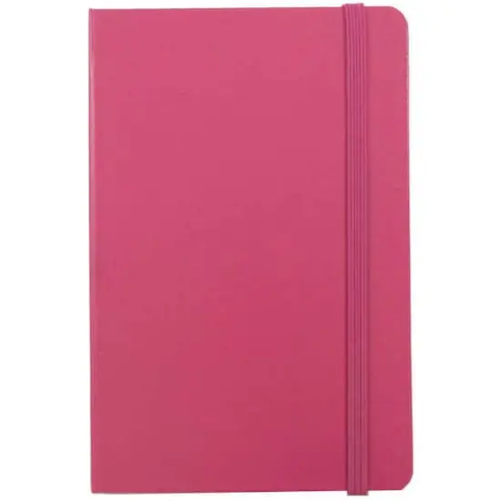 JAM Paper Large Hardcover Notebook with Elastic Band Pink Berry {1}