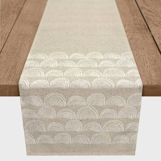 Half Moon Border 16" x 72" Cotton Twill Runner {1}