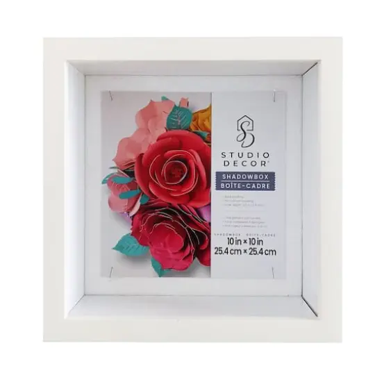 10" x 10" Flat White Deep Profile Shadow Box by Studio D&eacute;cor&reg; {1}