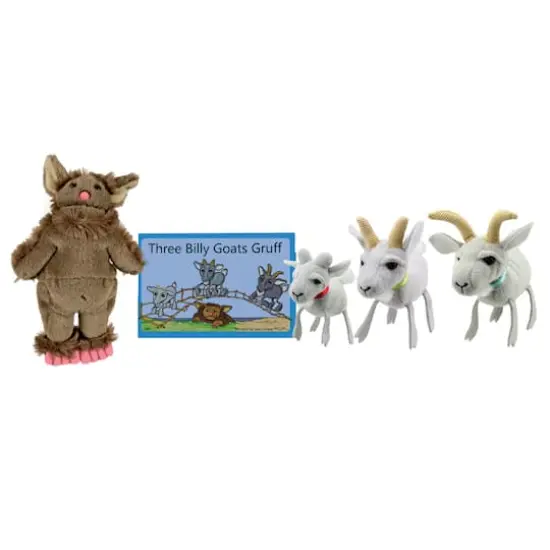 The Three Billy Goats Gruff Finger Puppets & Book Set {3}