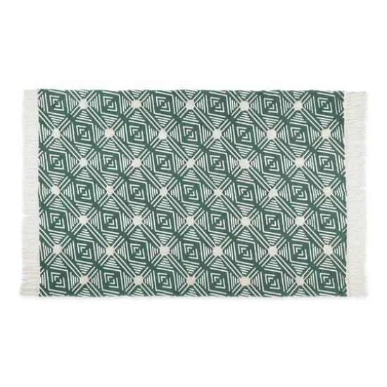 DII&reg; Diamond Textured Hand-Loomed Shag Rug Teal {1}