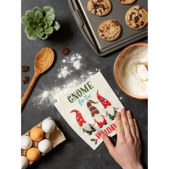 DII&reg; Gnome Holidays Swedish Dishcloth Set, 3ct. {9}