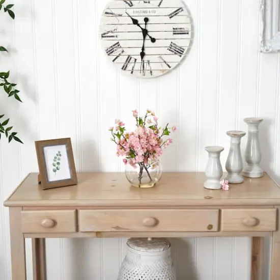 14" Cherry Blossom Arrangement in Glass Vase {6}