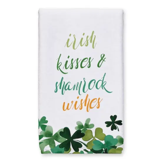 Irish Kisses Shamrock Wishes Tea Towel Set of 2 {3}