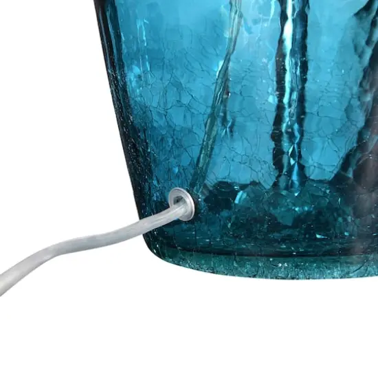 Hello Honey&reg; 27" Deep Blue Glass Table Lamp {5}