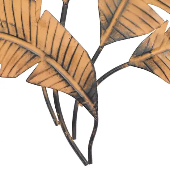 Brown Palm Leaves Rustic Metal Wall Decor {5}