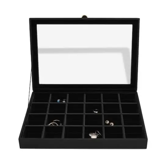 Lilarie & Co. Jewelry Box with Glass Lid Black {3}