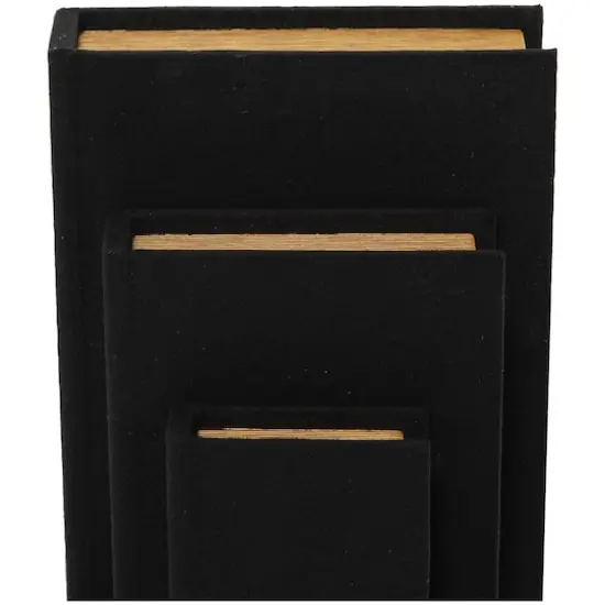 Black Linen Faux Book Box Set {5}
