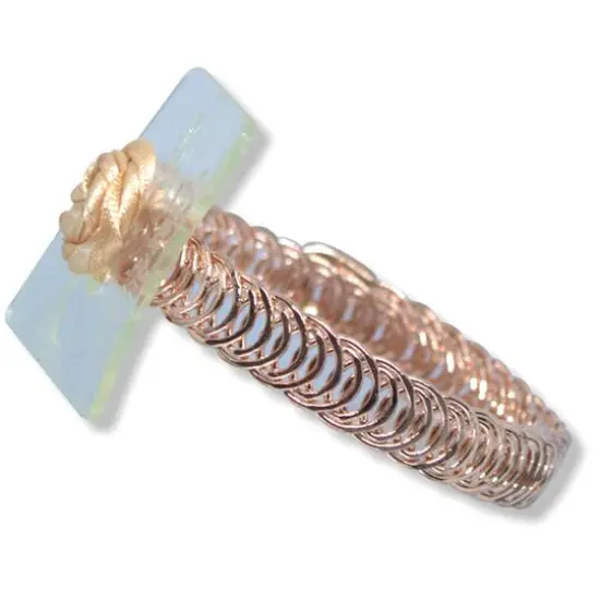 JAM Paper Sassy Flower Corsage Chain Cuff Gold {2}