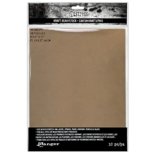 Tim Holtz&reg; Distress&reg; 8.5" x 11" Kraft Heavystock, 10ct. {1}