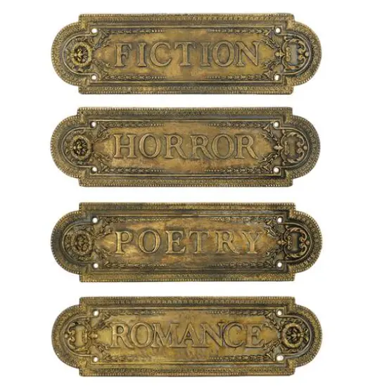 Assorted 12" Distressed Literary Genre Wall Sign, 1pc. by Ashland&reg; {1}