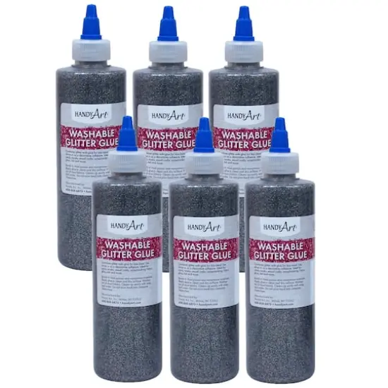 Handy Art&reg; 8oz. Washable Glitter Glue, 6ct. Multicolor {1}
