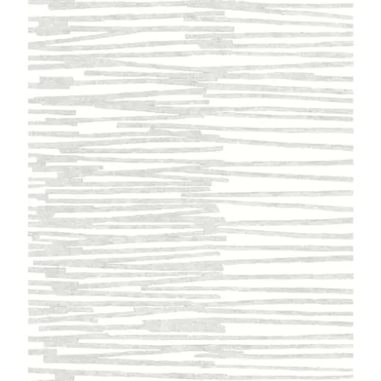 RoomMates Burundi Thatch Peel & Stick Wallpaper White/Gray {1}