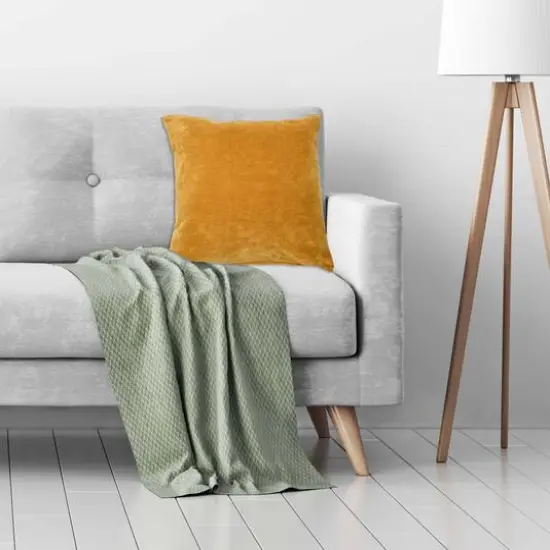 Hello Honey&reg; Orange Square Velvet Knife Edge Pillow Cover {4}