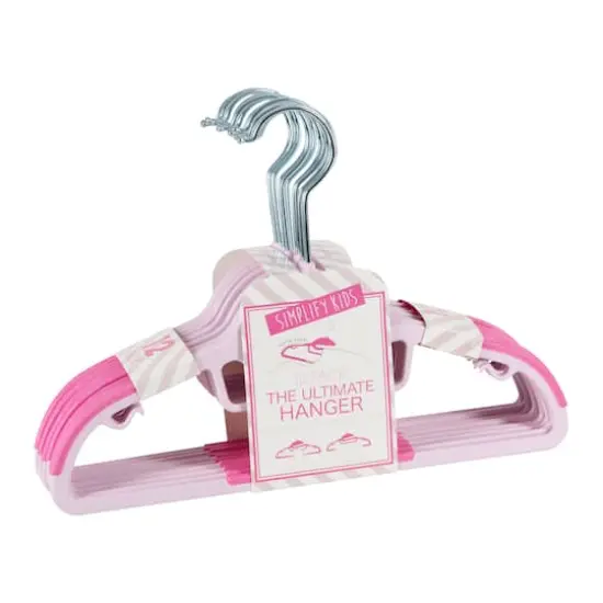 Simplify Kids Collar Saver Ultimate Hangers, 12ct. Pink {1}