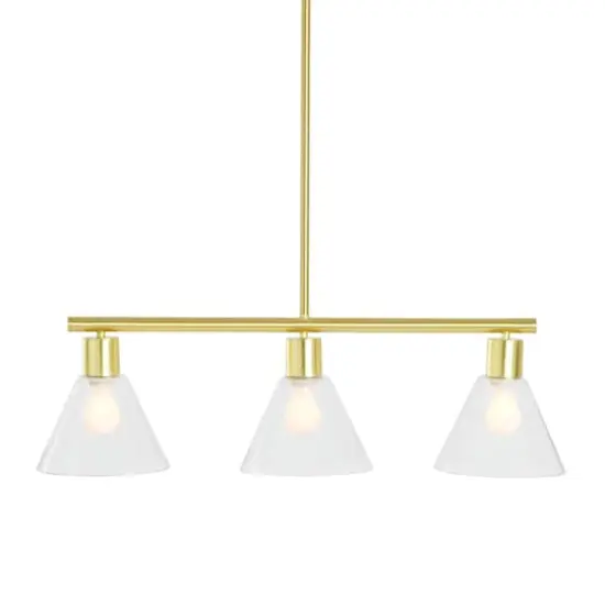 Hello Honey&reg; Brushed Gold Modern Linear Ceiling Light {1}