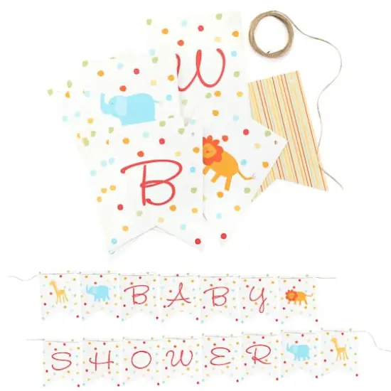 Hortense B. Hewitt Co. 15ft. Jungle Animals Baby Shower Banner {1}