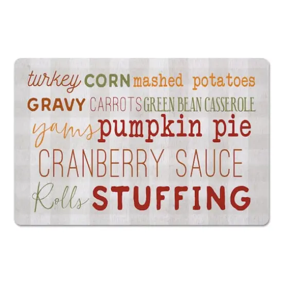 Thanksgiving Menu Floor Mat {1}