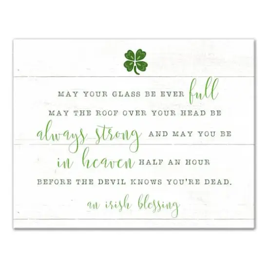 Irish Blessings Quote Canvas 11" x 14" Canvas Wall Art {1}