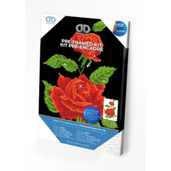 Diamond Dotz&reg; Intermediate Red Rose Corsage with Frame Diamond Painting Kit {4}