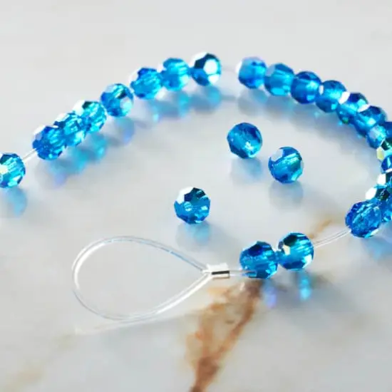 Preciosa Glass Crystal Round Beads, 4mm by Bead Landing&trade; Capri Blue AB {3}