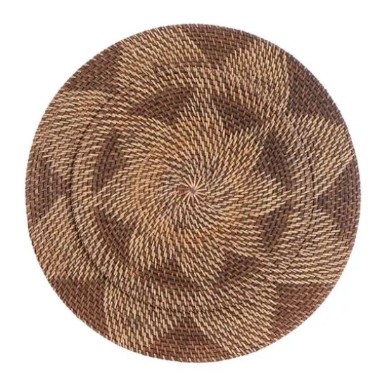 Brown Wicker Traditional Circle Wall D&eacute;cor Set {6}